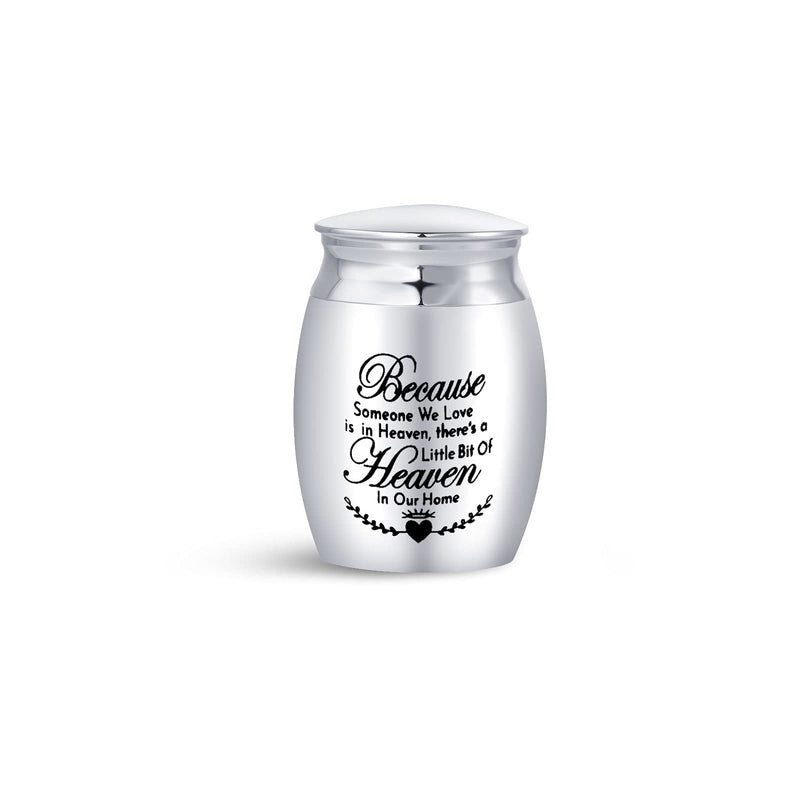 FGT Small Urn for Ashes Dad Women Men Dog Mum Cremation Urns There Is A Little Bit Of Heaven In Our Home, Stainless Steel Because someone we love is in heaven, there's a little bit of heaven in our home. - PawsPlanet Australia