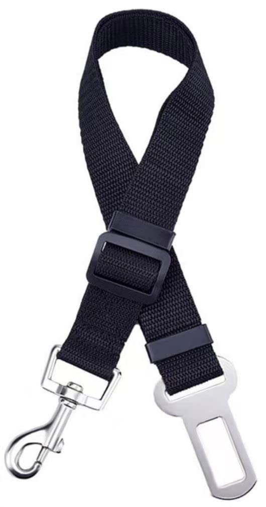 Dog Seat Belt for dogs in Car - Adjustable Dog Car Seat Belts -Harness Dog Seatbelt Safety Lead Dog Vehicle Travelling Leash -Adjustable Safety Seat Belt For Dog Cat and Pets (MAIN) (BLACK) BLACK - PawsPlanet Australia