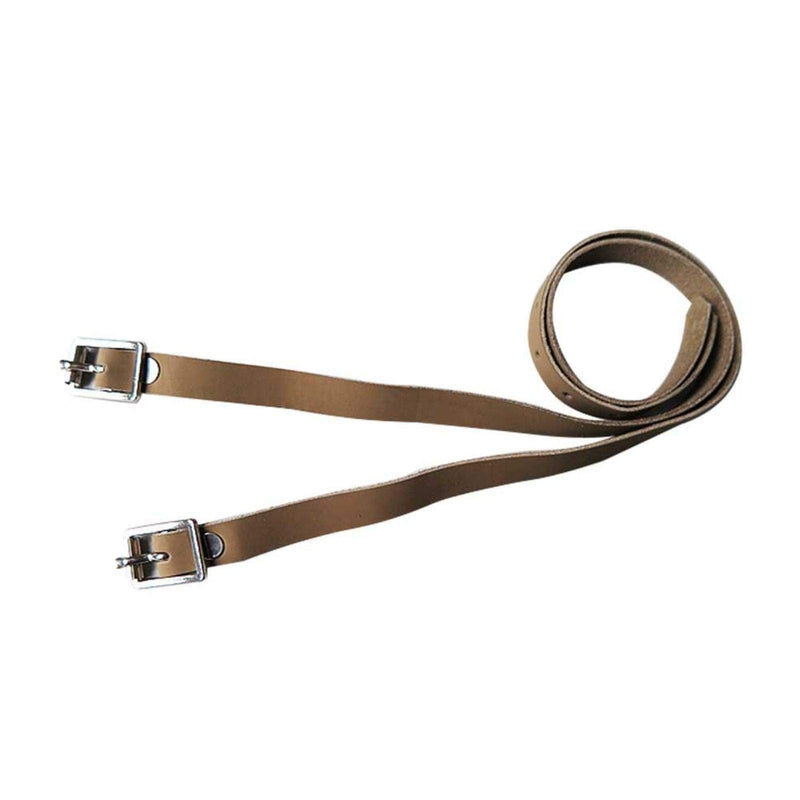 ALEOHALTER 2 Pcs Spur Straps, Horse Riding Straps With Buckle Solid Equestrian Spurs PU Leather Riding Sports Accessories Lady Spur Straps Brown - PawsPlanet Australia