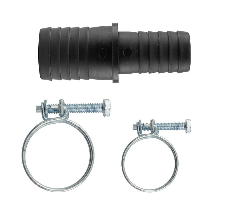 Pond Pipe reducing Connector 32mm-25mm with Double Wire Hose Clips for Corrugated Pond Pipe - PawsPlanet Australia