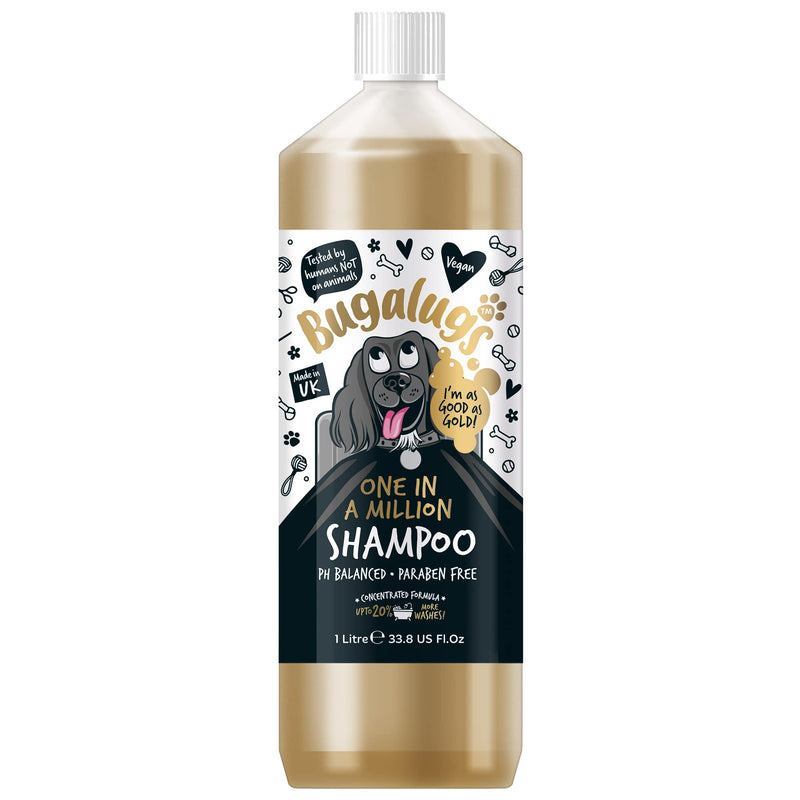 Dog Shampoo with a Distinctive One in a million Fragrance by Bugalugs - Natural dog grooming products for smelly dogs with fragrance, best puppy professional groom shampoo & conditioner (1 Litre) 1 Litre - PawsPlanet Australia