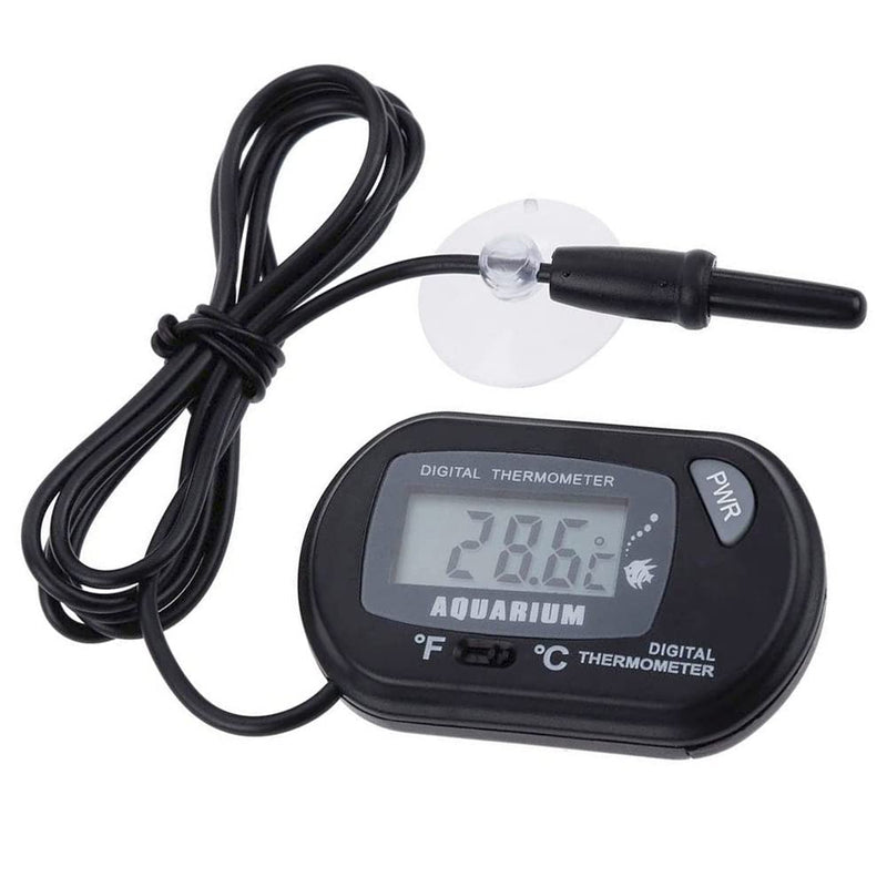 Mesee Aquarium Thermometer, LCD Digital Electronic Thermometer with Suction Cup Water Thermograph for Fish Tank Terrarium Marine Reptile Habitat Measuring Temperature - PawsPlanet Australia