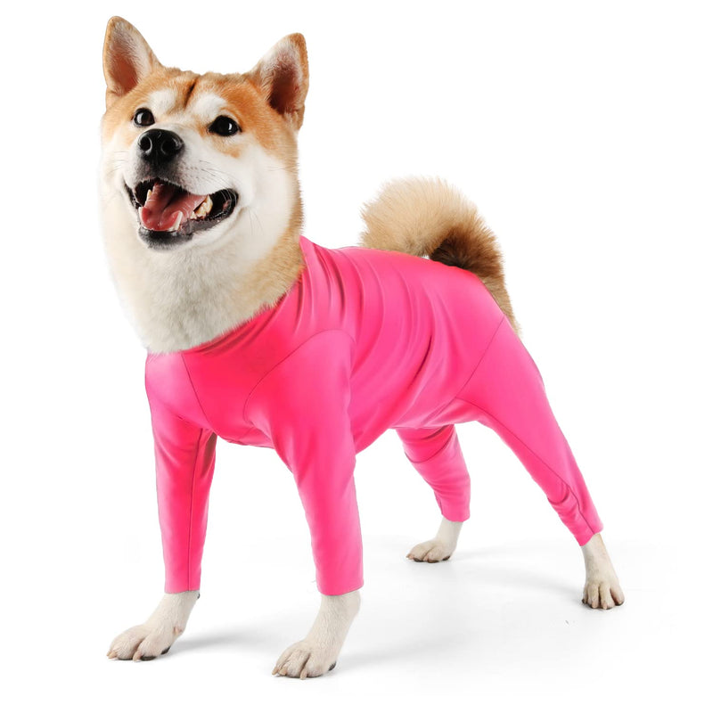 Due Felice Dog Recovery Onesie Anti Shedding Suit Full Coverage Pet Surgical Bodysuit After Surgery Wear Cone E Collar Alternative Anxiety Calming Shirt for Female Male Dog (X-Small, Pink) X-Small - PawsPlanet Australia