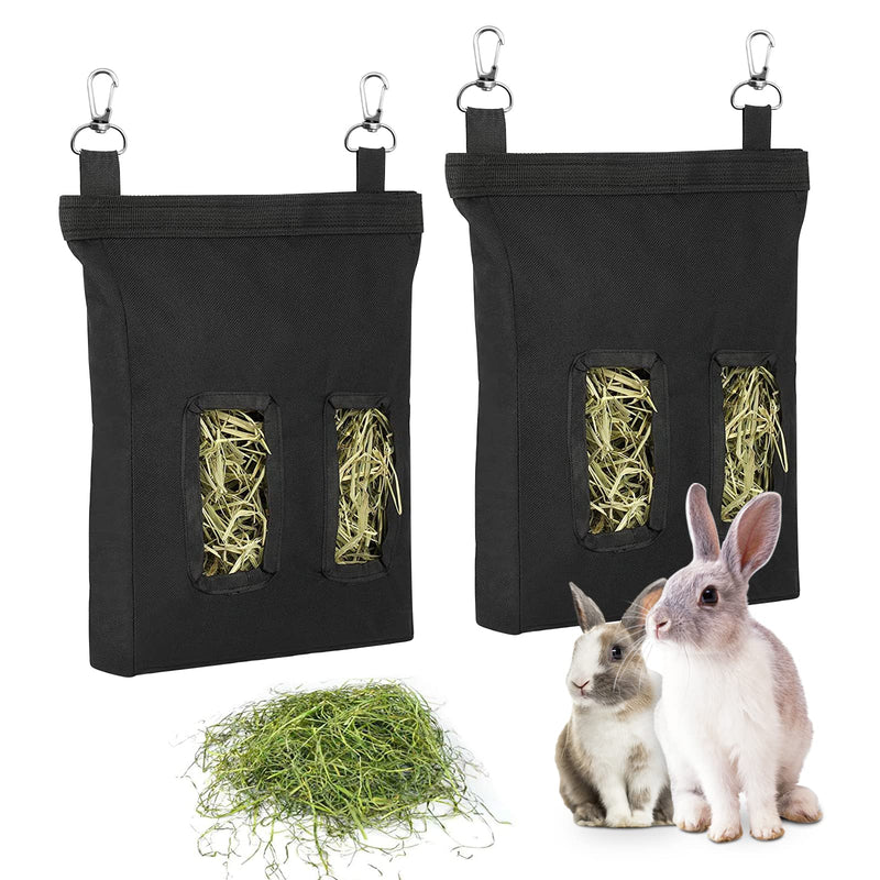 2 Pieces Rabbit Hay Feeder, Rabbit Hay Feeding Bags,Guinea Pig Hay Rack, Hanging Hay Feeder, for Guinea Pigs/ Chinchillas/ Rabbits/ Hamsters/Herbivore - PawsPlanet Australia