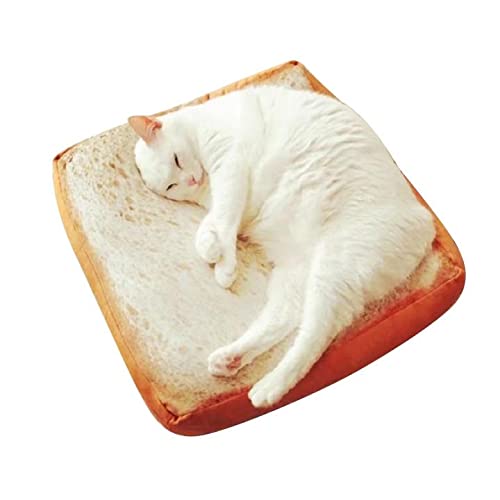 LotCow Soft Bread Cats Bed Toast Bread Slice Style Pet Mats Cushion Soft Warm Mattress Bed Mat Cushion 40 * 40CM - PawsPlanet Australia