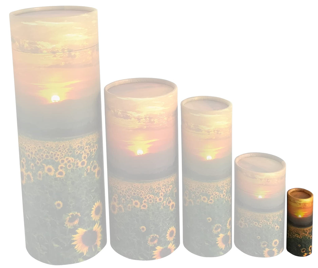 Sunflower Scatter Tubes for Adult Ashes  Biodegradable Cardboard Cremation Urns (Keepsake) Keepsake - PawsPlanet Australia