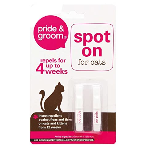 Pair of 2 Spot on Applicators for Cats to Repel Fleas and Ticks - PawsPlanet Australia