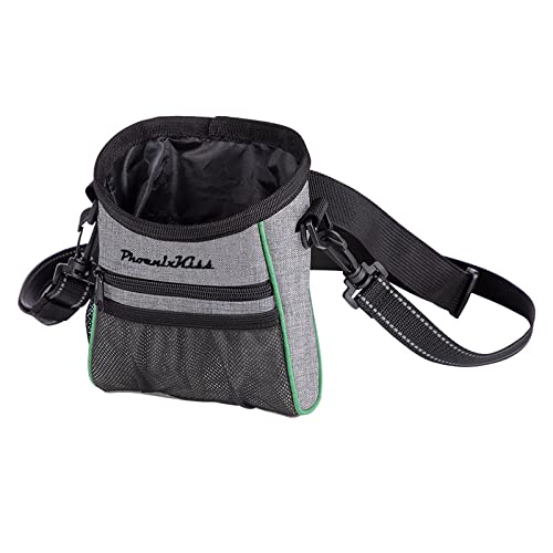 Acecy Dog Treat Pouch, Dog Walking Bag, Puppy Training Bag with Built-In Poo Waste Bags Dispenser, Adjustable Waist & Belt to Wear Outdoor Use - PawsPlanet Australia