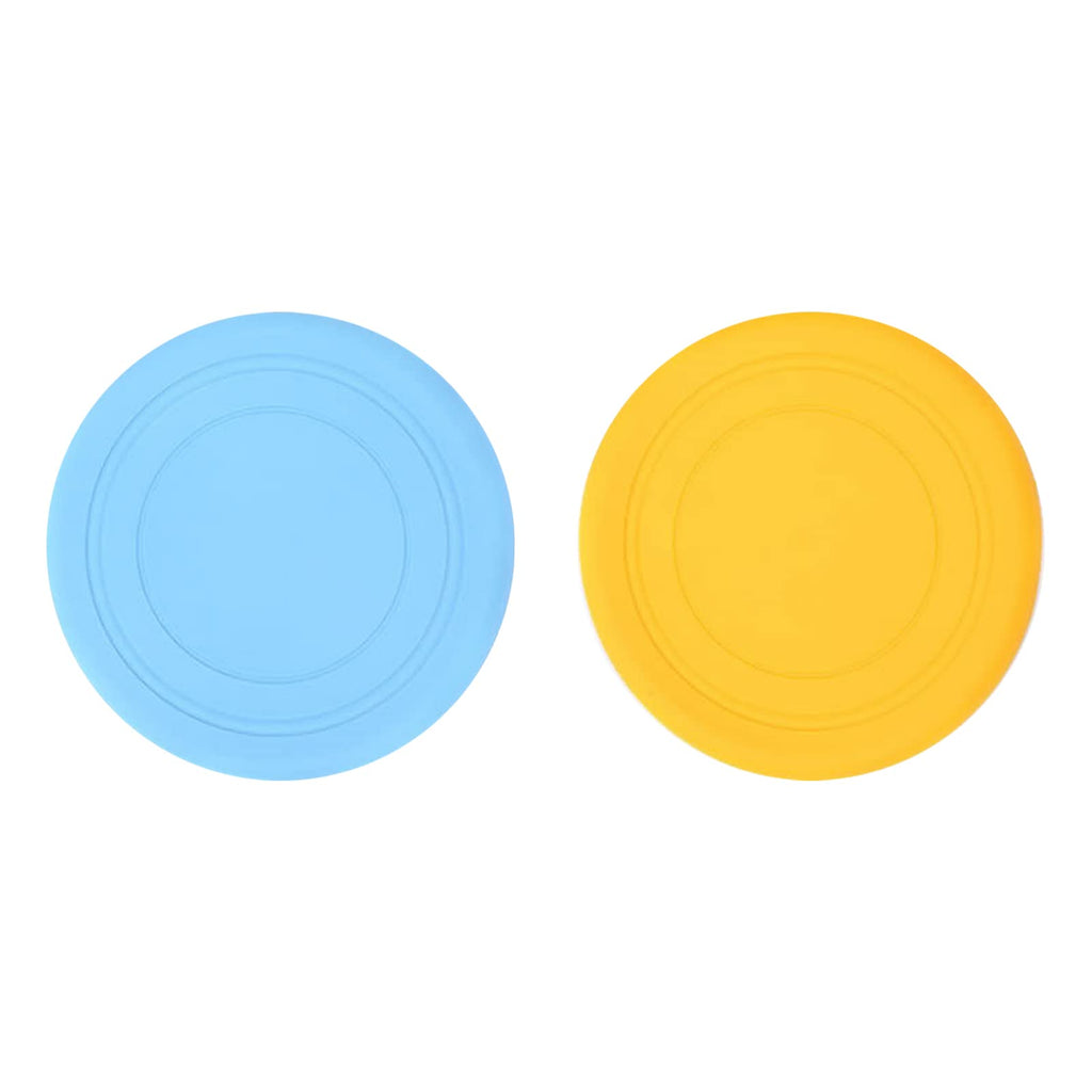 2 Pcs Pet Silicone Frisbees Pet Bite-resistant Frisbees Natural Rubber Floating Flying Saucers for Small and Medium-sized Dogs - PawsPlanet Australia
