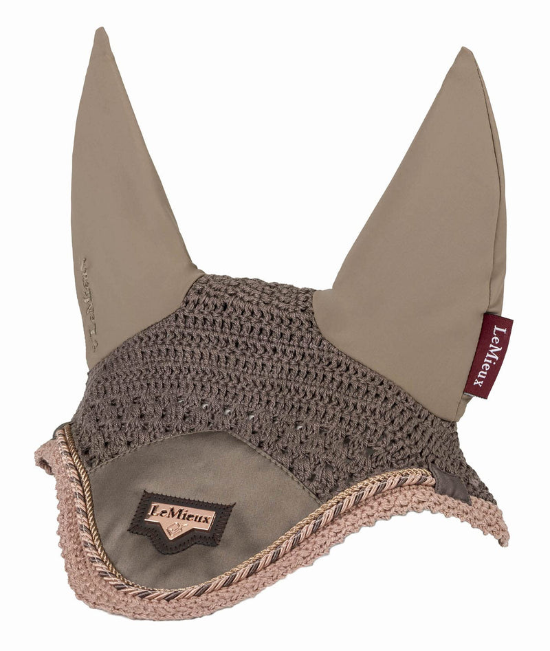 LeMieux Loire Satin Fly Hood - Truffle L - PawsPlanet Australia