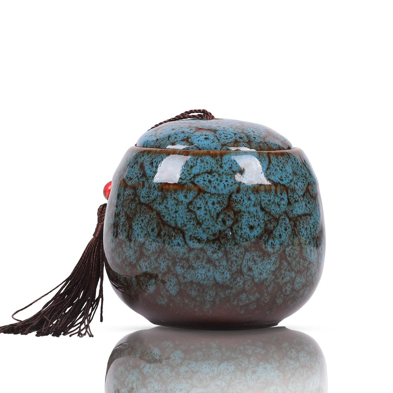 Small Urn for Human Ashes - 6 cm Handicrafted Urn - Beautiful Tiny Keepsake Urns - Mini Urn Made of Ceramic - Urn for Dog Ashes Cat Ashes Pet Ashes - Pet Cremation Urn (Blue) Blue - PawsPlanet Australia