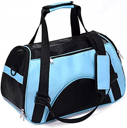Tecageaon Pet Carrier Airline Approved Cat Carrier Dog Carrier for Medium Small Cats Small Puppy Kitten,Dog Cat Pet Travel Carrier (Small, Blue) S - PawsPlanet Australia