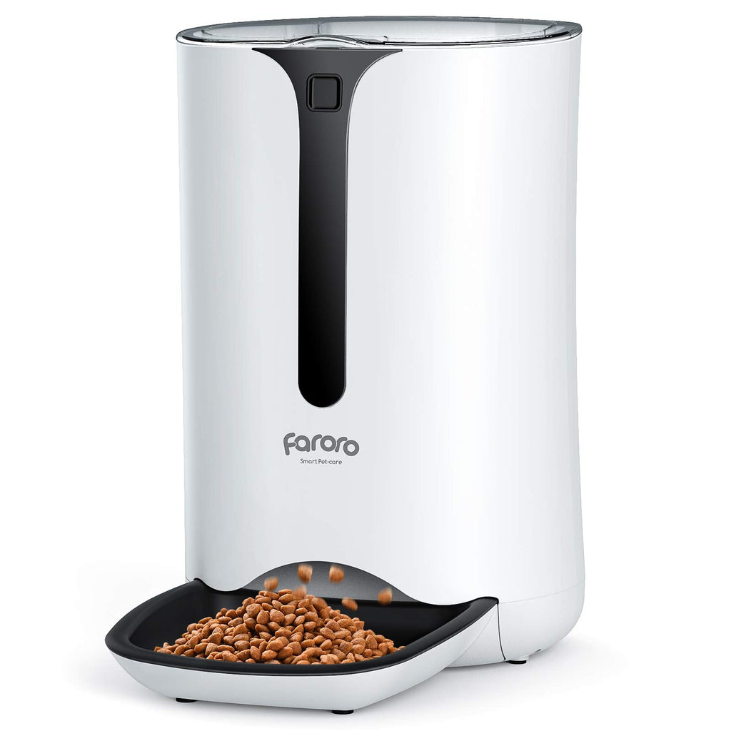 Faroro Automatic Cat Feeder with Timer Schedule Feature 7L Cat Small Dog Dry Food Dispenser with Portion Control and Voice Recorder for Healthy Feeding 4 Meals a Day - PawsPlanet Australia