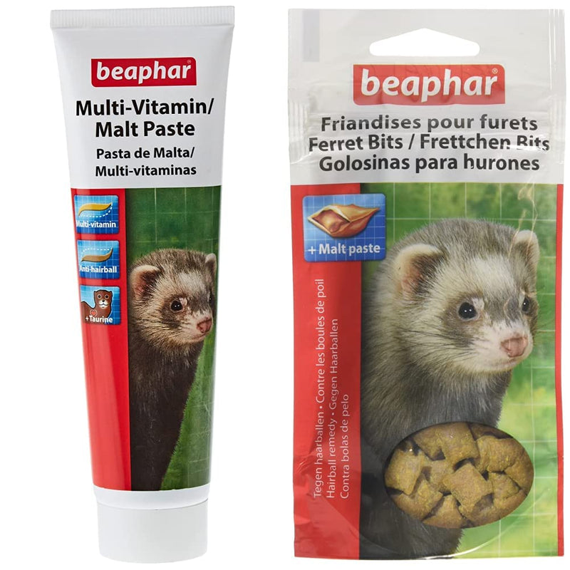 Beaphar Vitamin/Malt Paste for Ferrets 100 g & Ferret Bits Treats 35G + Ferret Bits Treats - PawsPlanet Australia