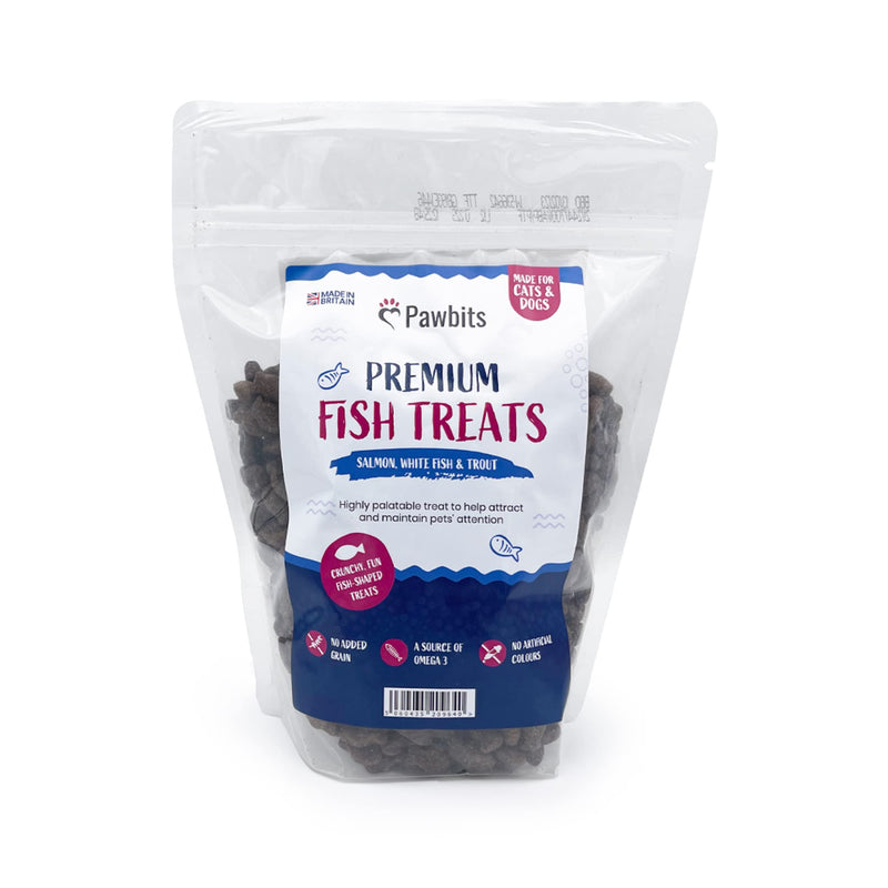 Pawbits Natural Treats for Dogs & Cats 500g – Dog, Cat and Puppy Grain Free Low Calorie Training Treats (Fish) Fish - PawsPlanet Australia