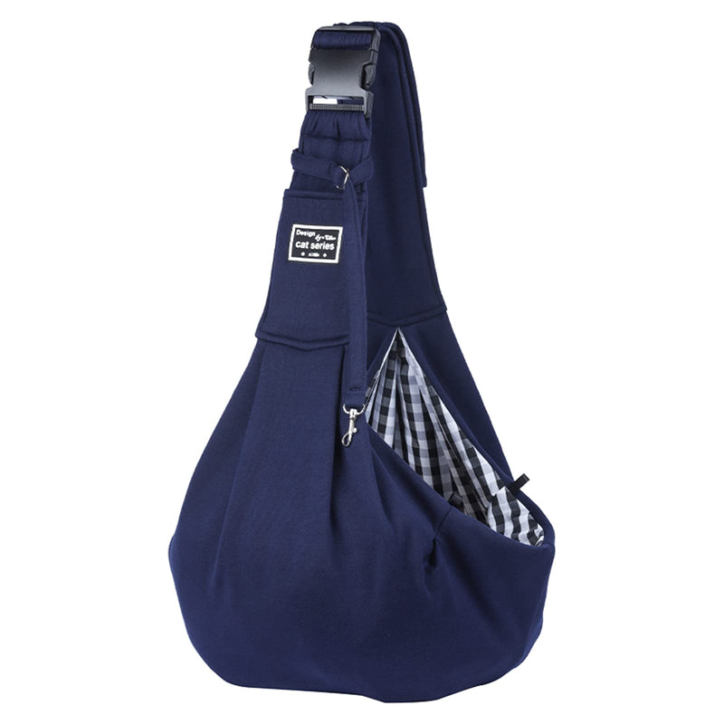 GLAITC Small Dog Puppy Sling Carrier,Puppy Sling Carry Bags Adjustable Hands Free Cat Carry Bag with Pocket and Safety Belt Carrier for Small Dogs and Cats Outdoor Walking Travel Shopping Blue - PawsPlanet Australia