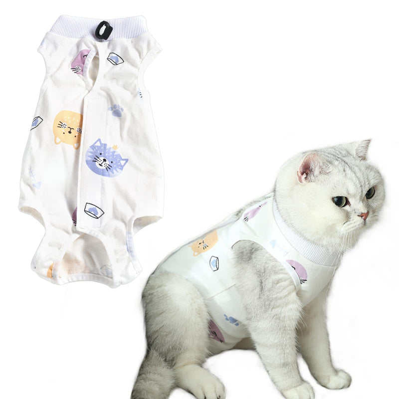 HACRAHO Cat Recovery Suit, 1 PCS Cat Surgical Recovery Suit Pet Cone E-Collar Alternative for Small Medium Pets, Chest Girth 13.39-15.75" - PawsPlanet Australia