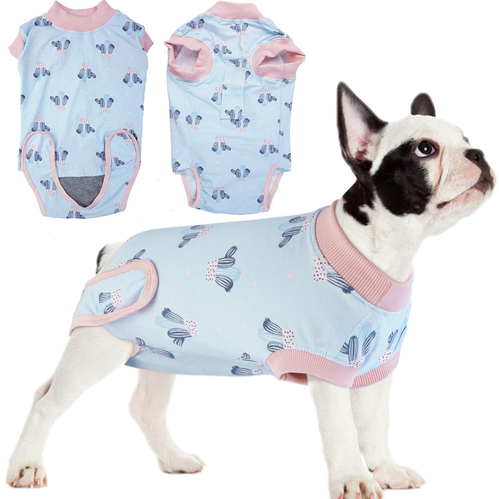 Recovery Suit for Dogs Cats After Surgery, Recovery Shirt for Male Female Dog Abdominal Wounds Bandages Cone E-Collar Alternative, Anti-Licking Pet Surgical Recovery Snuggly Suit, Soft Fabric Onesie XS Blue - PawsPlanet Australia