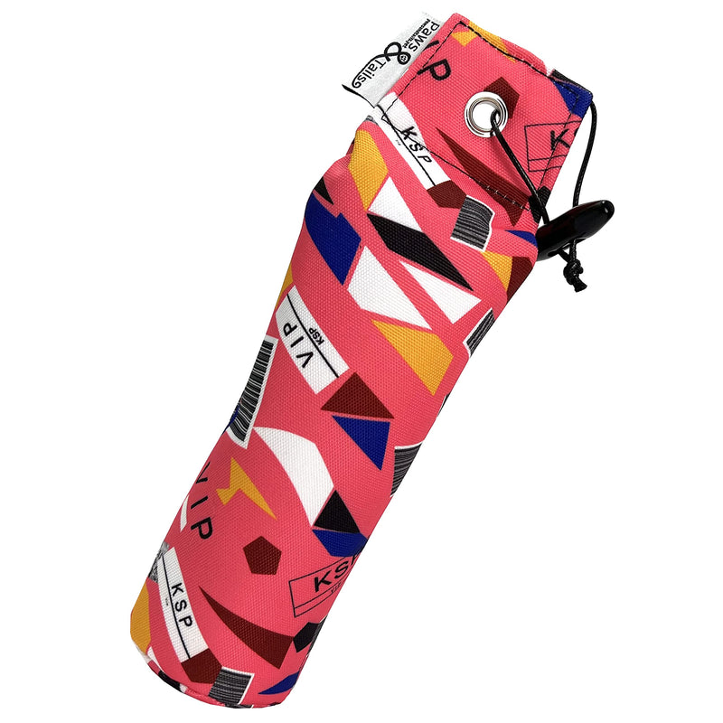 Chameleon Gun Dog Training Dummy Toy - Pink Retro Pattern (250g) 250g - PawsPlanet Australia