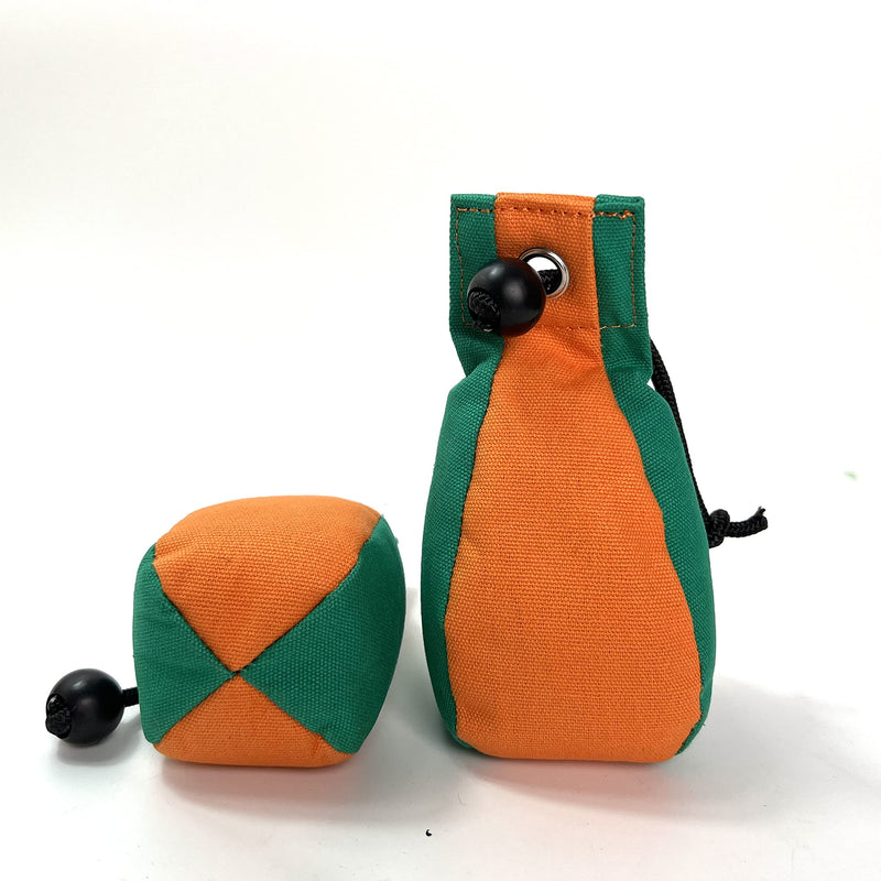 Chameleon Gun Dog Training Dummy Toy - Orange & Green (100g) 100g - PawsPlanet Australia