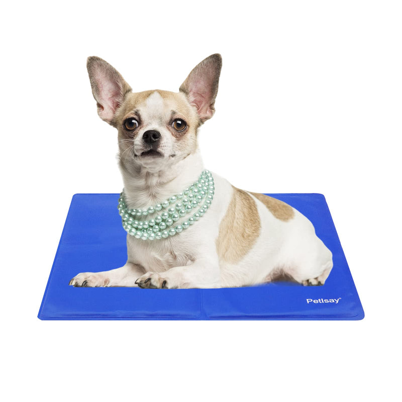 PetIsay Dog Cooling Mat, Cat Cooling Pad - Pressure-Activated Gel Cooling Mat for Dogs- Keep Your Dogs and Cats Comfortable All Summer - Avoid Overheating(40 ✕ 30 cm) S Blue - PawsPlanet Australia
