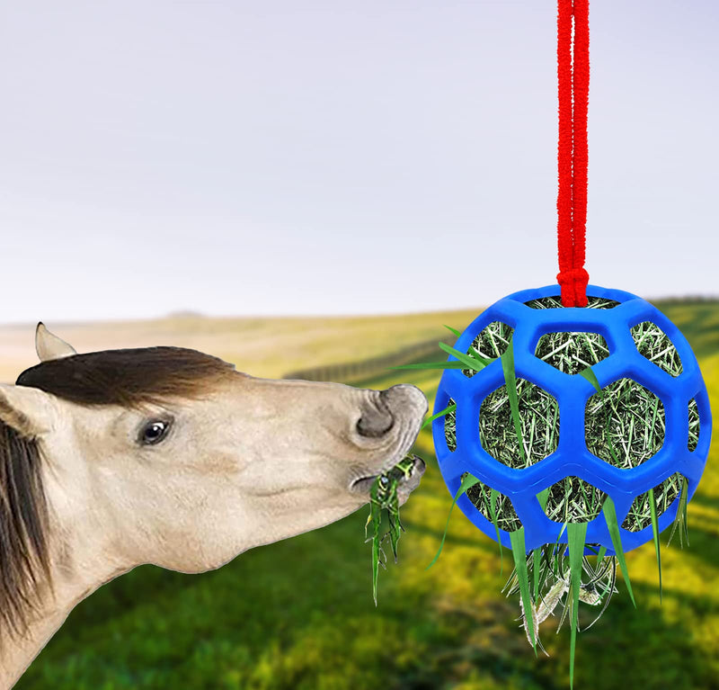 Horse Treat Ball Hay Feeder Holder Hanging Slow Feeding Toy for Goat Sheep Horse Stable Stall Paddock Rest Relieve Stres - PawsPlanet Australia