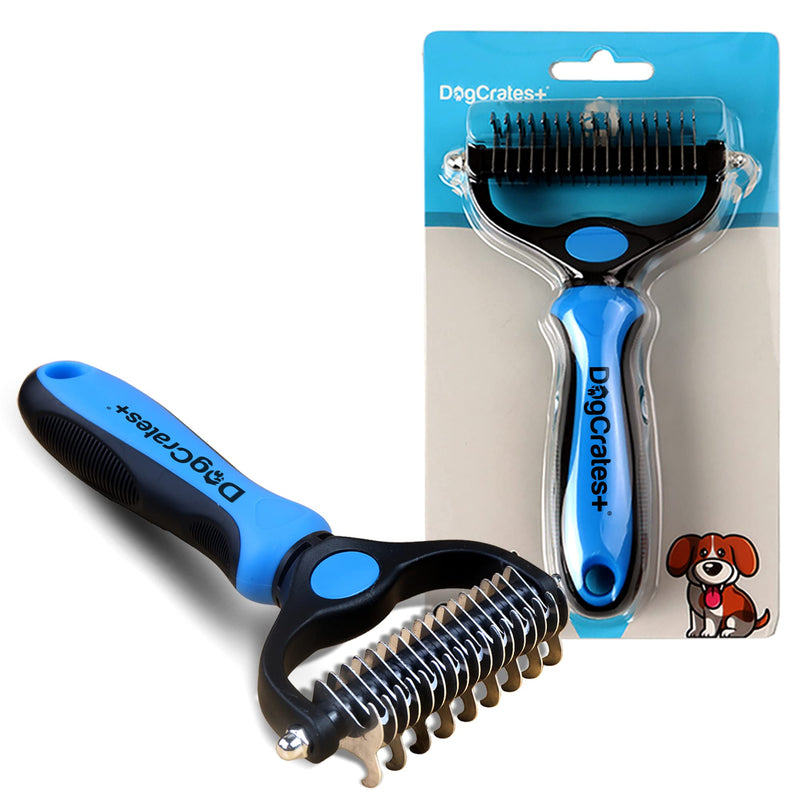 Dog Grooming Tool Undercoat Rake for Dogs & Cats - 2 Sided Dematting Tool Brush for Detangling and Removing Knots Dematting Comb - PawsPlanet Australia
