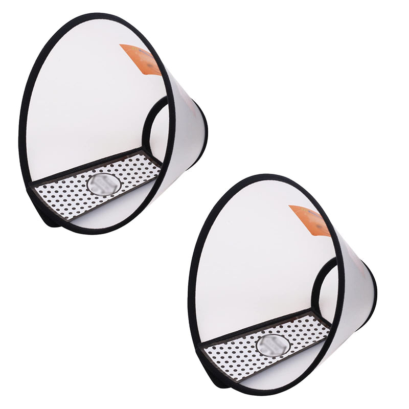 NA 2 Pcs Adjustable Recovery Cat Cone Dog Cone Collar Clear Padded ECollar with Breathable Soft Edge for Dogs, Cats, Puppies white 3r - PawsPlanet Australia