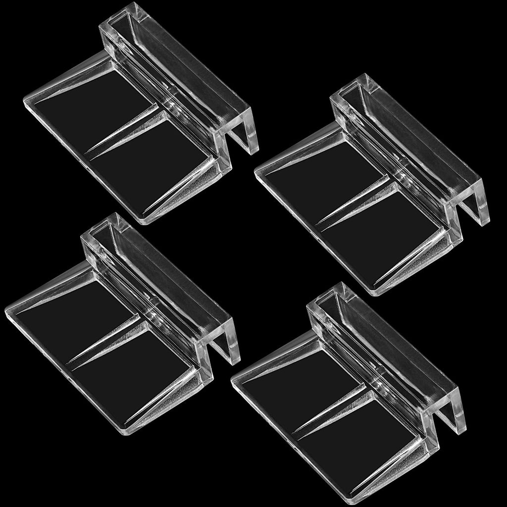 4 Pieces Fish Tanks Glass Cover Clip Acrylic Aquarium Cover Glass Fish Tank Top DIY Aquarium Screen Top Aquarium Clear Cover Fish Glass Cover Clip Support Holder for Rimless Aquariums, 0.24 Inch - PawsPlanet Australia