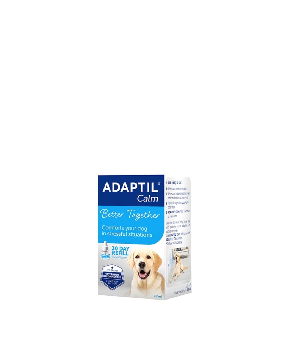 Calm 30 day Refill, Helps Dog Cope With Behavioural Issues And Life Challenges, Brown and White - 48ml 1 .Peanut&Snowy - PawsPlanet Australia