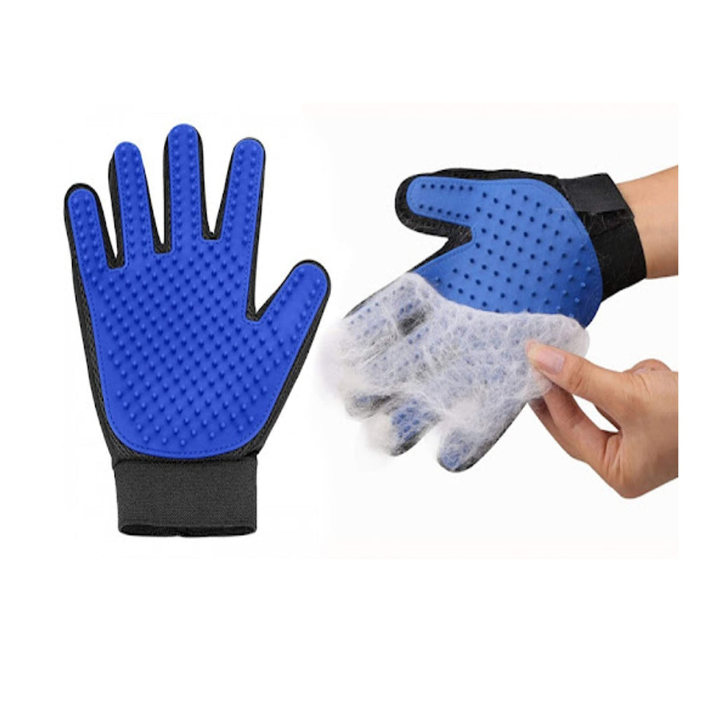 pets Grooming Glove, Gentle Grooming Glove Brush, Efficient Hair Remover Glove, Deshedding Glove, Massage Mitt with Enhanced Five Finger Design, For Dogs & Cats with Long/Short Fur. FREE COLLAR - PawsPlanet Australia