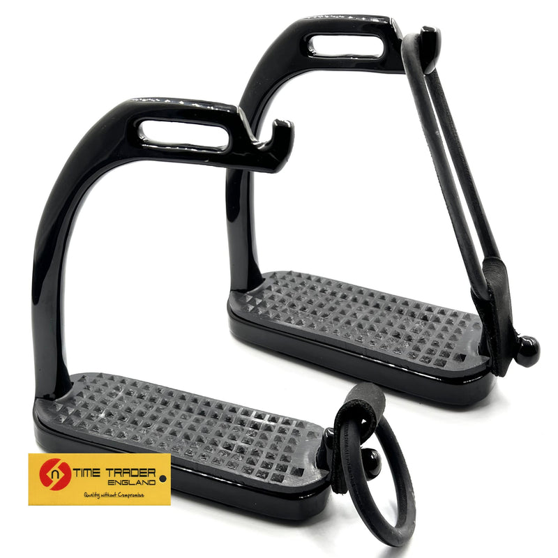 Peacock Stirrups Durable Horse Riding Equestrian Stirrups Rubber Ring (4.75", Black) 4.75" - PawsPlanet Australia