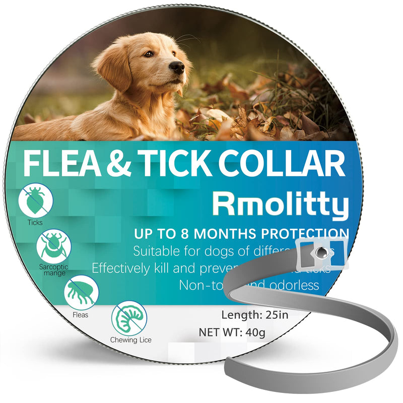 Flea Collar Dogs, Safe and Effective Flea Collar For Dogs Made of 100% Natural Essential Oils, 8 Months Efficacy 63cm Tick Collar For Small, Medium and Large Dogs (1pack) 1pack - PawsPlanet Australia