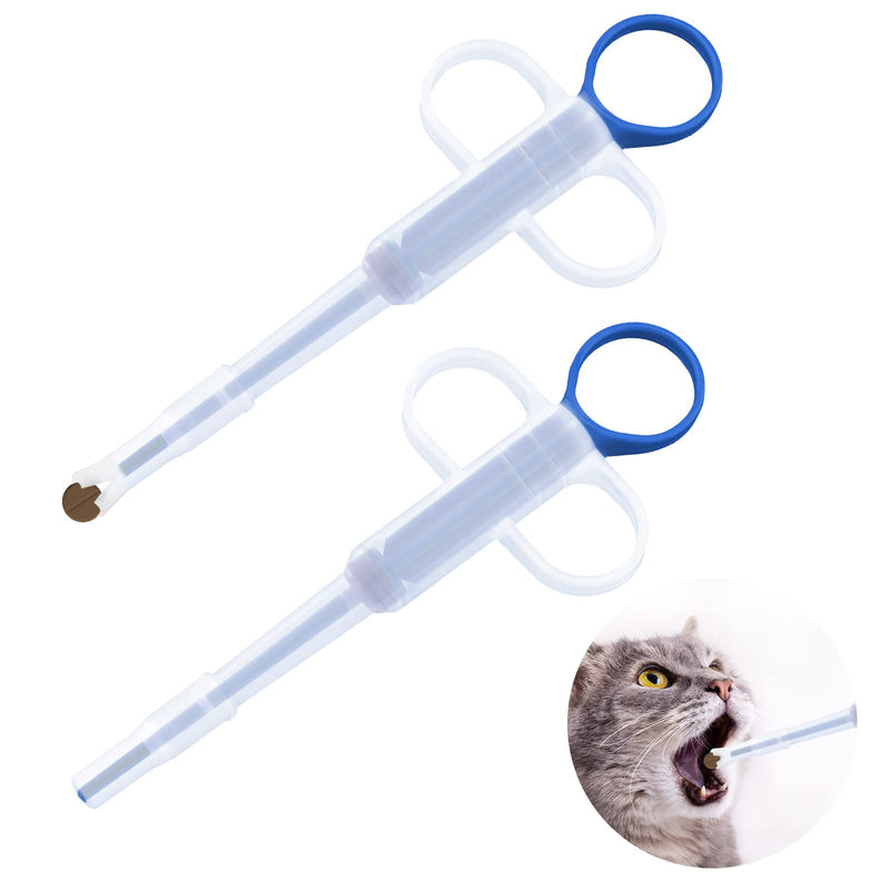 PROUSKY 2 Pieces Cat Pet Pill Shooter, Silicone Pills Feeding Dispenser Tool with 2 Soft Silicone Tips, Pet Medicine Feeder for Feeding Small Dogs Cats Animals - PawsPlanet Australia