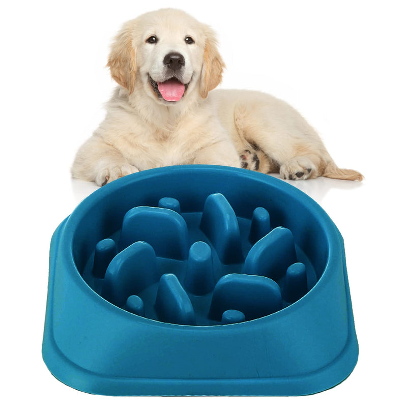 Suhaco Dog Slow Feeder Bowl Interactive Maze Feeding Dogs Puzzle Anti-Overeating Bowls (M, Dark Blue) M - PawsPlanet Australia