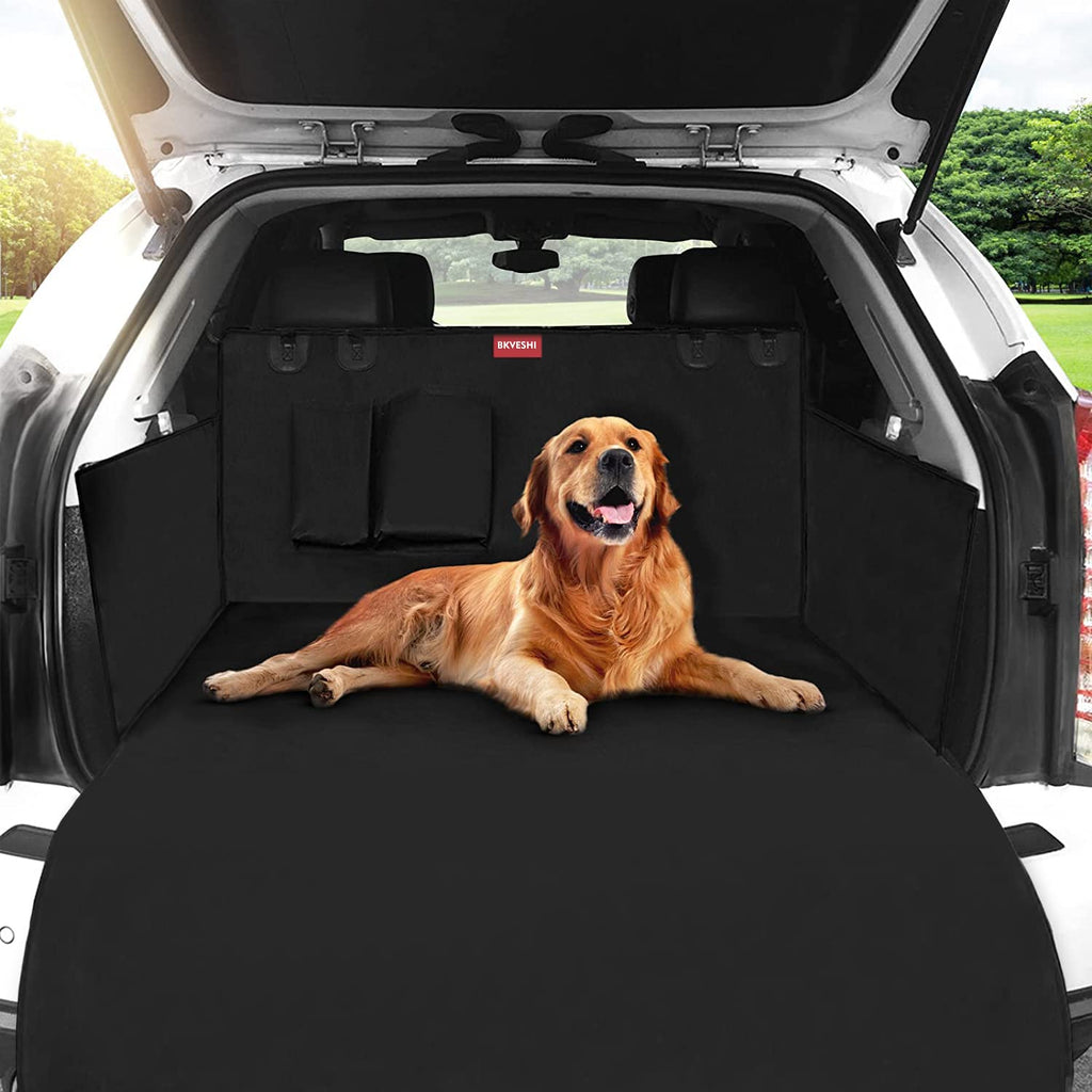 Car Boot Protector for Dog, Universal Non Slip Car Boot Liner For Dog with Bumper Flap and Side Protection, Waterproof & Antifouling Dog Car Boot Cover 185x105x38CM black - PawsPlanet Australia