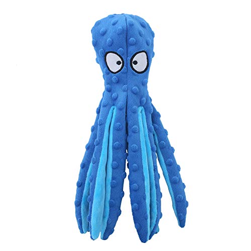CPYOSN Squeaky Dog Toys Octopus - No Stuffing Crinkle Plush Dog Chew Toys for Puppy Teething, Durable Interactive Dog Toys for Small, Medium and Large Dogs Blue - PawsPlanet Australia