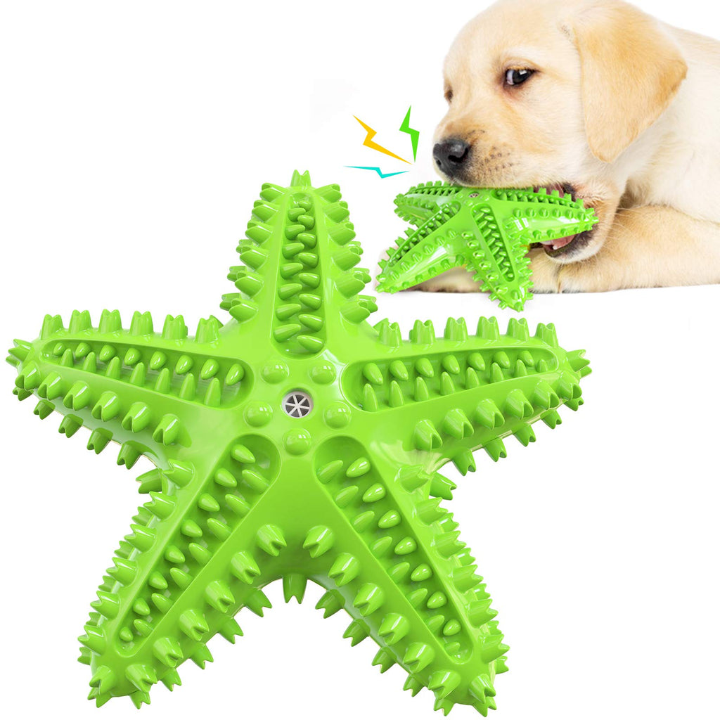 Acecy Dog Toys, Puppy Teething Cleaning Toothbrush Toy, Durable Squeaky Interactive Starfish Puppy Toys for Small Medium Large Breed - PawsPlanet Australia