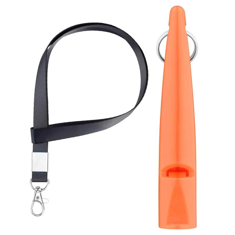 TDL Dog Whistle with Lanyard - Used for Recall & Dog Training - Long Distance - Good Frequency for Most Breeds - Standard Pitched - Consistent - Loud (Orange) Orange - PawsPlanet Australia