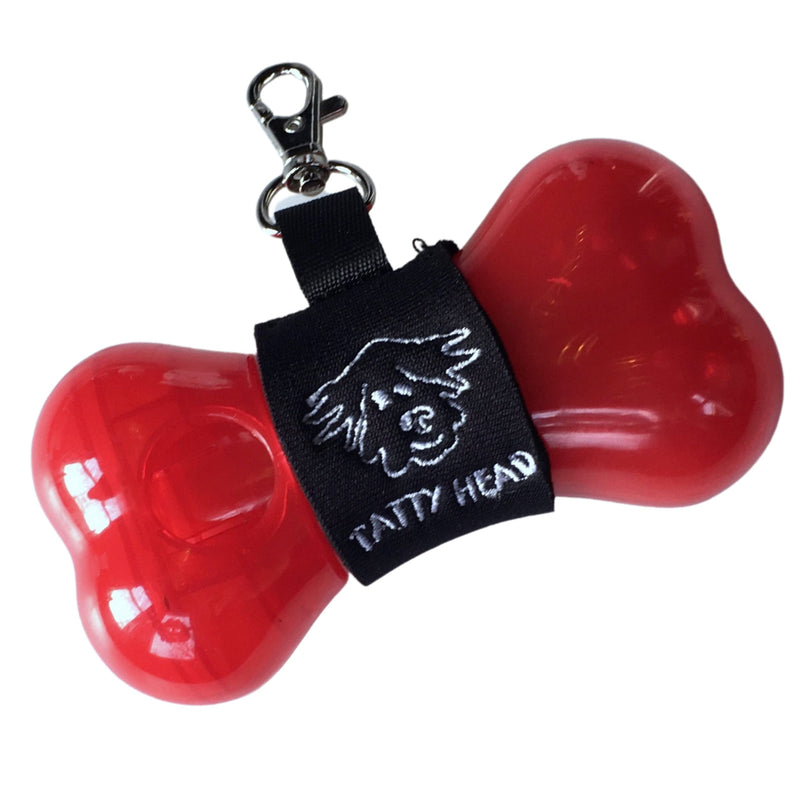 Tatty Head Dog Treat Dispenser And Recall Training Aid - Easy To Use - Just Shake to Recall - Clips To Lead or In Pocket, Ideal For Walks, Suits Both Dogs and Puppies - Bright Red - PawsPlanet Australia