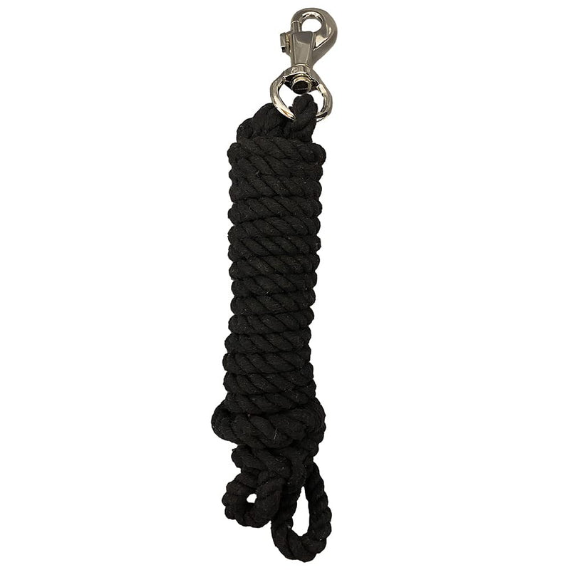 Horse Master Lunging Lead Ropes - 8 Meter Pony Strongle Comfortable Lunge Line With Trigger Clip Snap Hook - Cob Riding Accessories for Outdoor Training Stable Show Jumping (8m, Black) 8m - PawsPlanet Australia