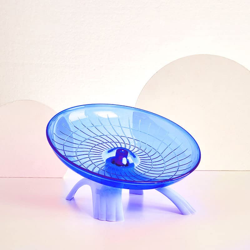 Plastic Exercise Wheel for Small Animals - 18cm Hamster Wheel Non Slip Run Disc Silent Spinner for Hamsters Hedgehogs Small Animals Exercise Wheel (Blue) Blue - PawsPlanet Australia