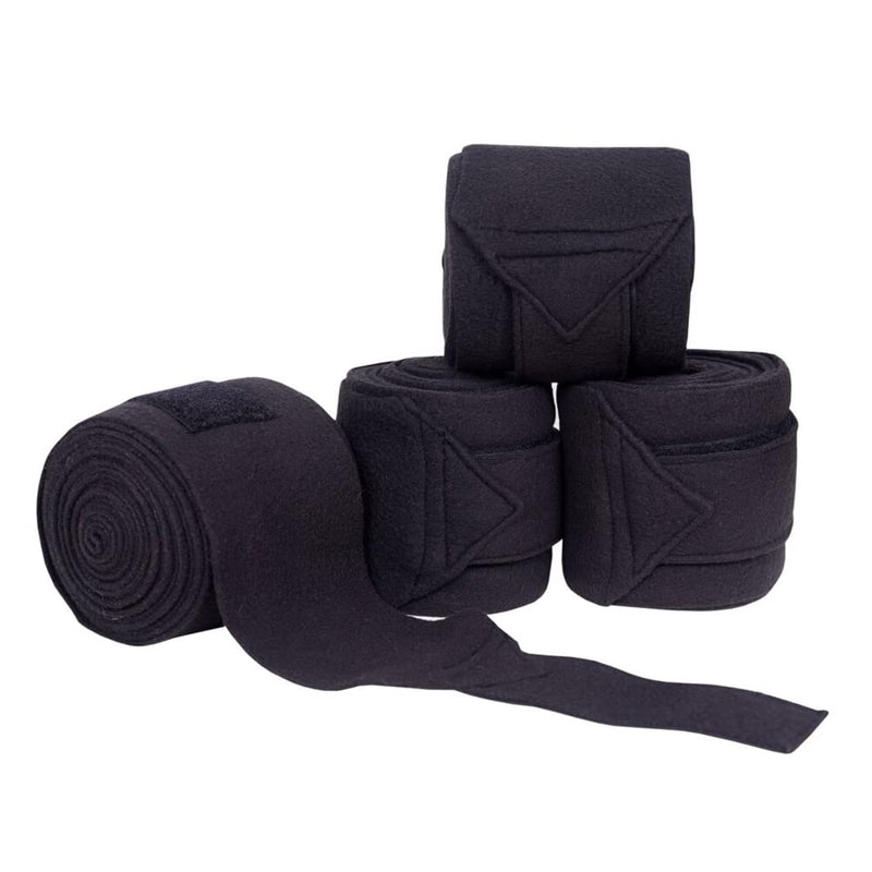 Best On Horse Leg Wraps Bandages - Pack of 4 Pony Dressage With Velcro Strap Suitable For Equestrian First Aid Medical Injuries and Outdoor Veterinary Usage (One Size, Black) One Size - PawsPlanet Australia