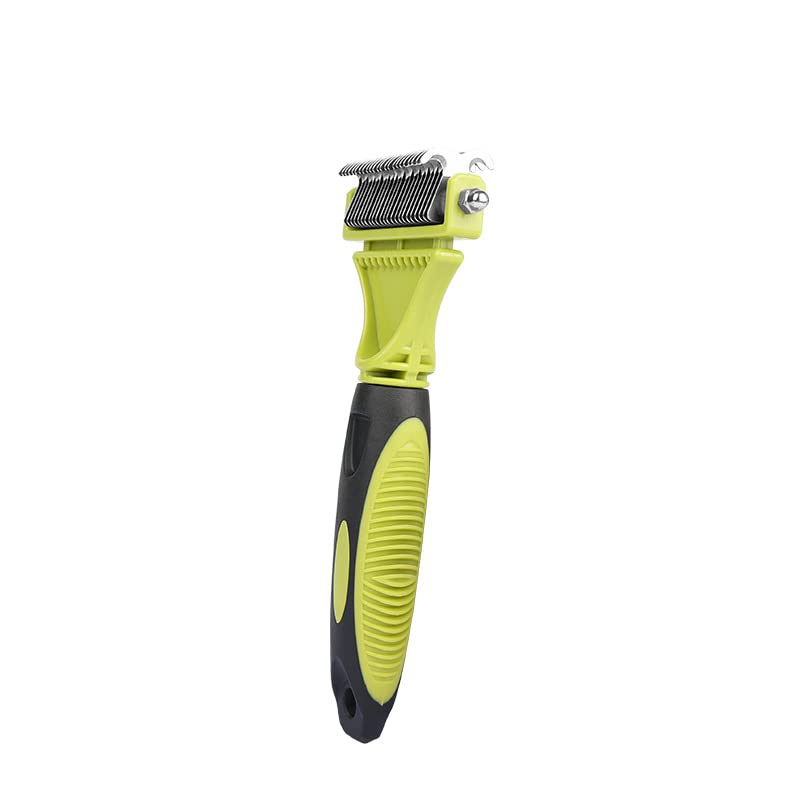 Pet Grooming Brush for Dogs/Cats, Double Sided Hair Removal Tool and Undercoat Rake for removing loose undercoat and tangles, reducing shedding by up to 95%, ideal for short to long hair breeds - PawsPlanet Australia