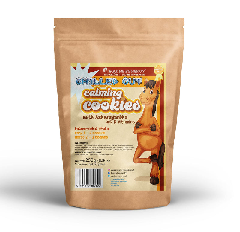 Equine Synergy CHILLED OUT CALMING COOKIES FOR HORSES, with Ashwagandha and B Vitamins - PawsPlanet Australia