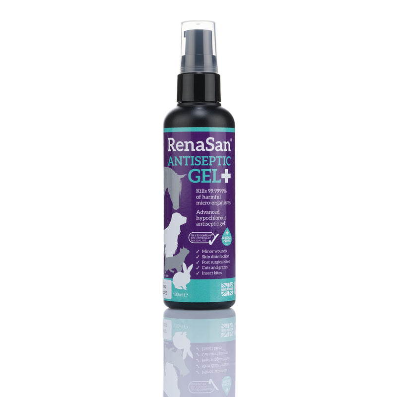 RenaSan Antiseptic Gel (100 ml)  Hypochlorous Antiseptic - Wound and Skin Care For All Animals, Dogs, Cats, Equine, Avian, Reptile - PawsPlanet Australia