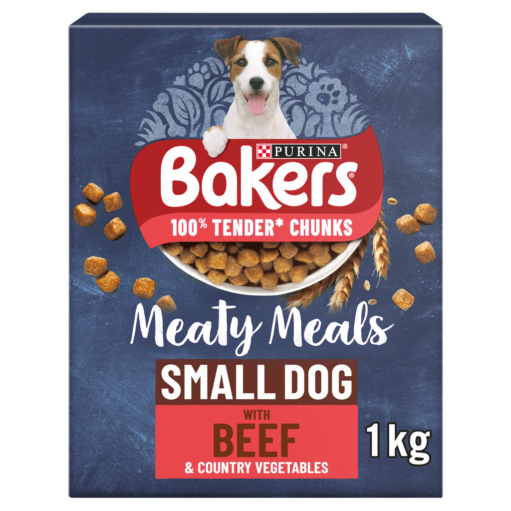 Bakers Meaty Meals Small Dry Dog Food Beef 1kg (Pack of 5) Bakers Meaty Meals Dry Dog Food Small Dog Beef 1 kg (Pack of 5) - PawsPlanet Australia