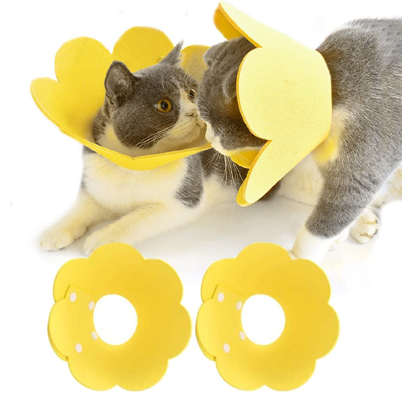 2 Pcs Pet Cone Collar Cute Comfy Pet Recovery Collar Protective Cat Cone Alternative Adjustable Collar for Cat and Puppy Lightweight Elizabeth Protective Collar - PawsPlanet Australia