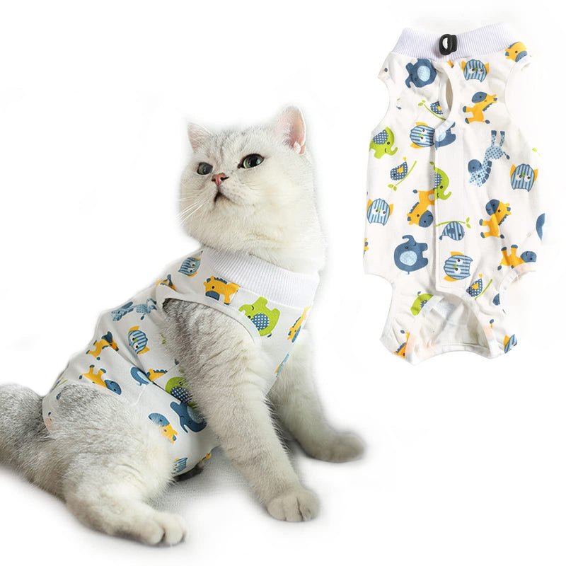 HACRAHO Cat Recovery Suit, 1 PCS Horse Pattern Thin Cotton Cat Recovery Kit Breathable Cat Surgery Protective Shirt After Recovery Surgery for Small Cats and Puppies, L - PawsPlanet Australia