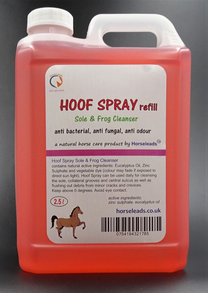 Hoof Spray Refill 2.5 Litre Sole and Frog Disinfectant Antiseptic Cleanser by Horse Leads for thrush for horses - PawsPlanet Australia